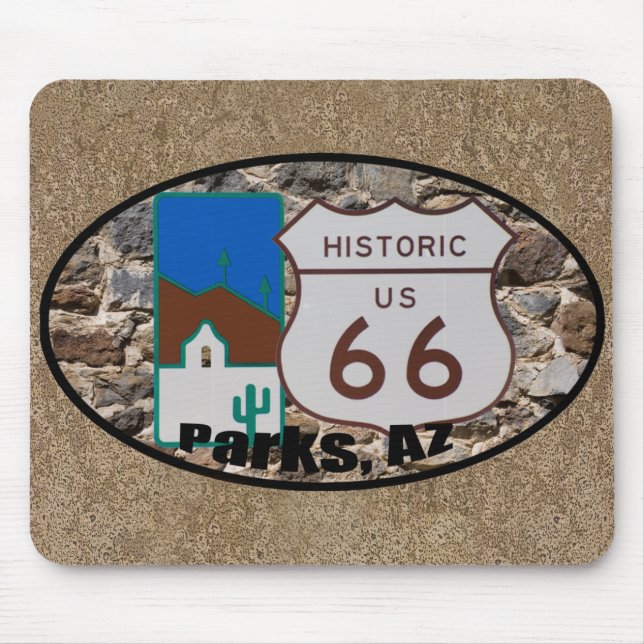 Historic US Route 66 Parks Arizona Mouse Mat (Front)