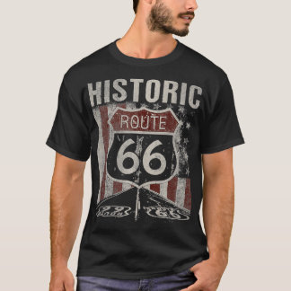 Historic USA Route 66 Highway Vintage America Road T-Shirt