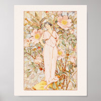 Historic Vintage Nouveau Flower Fairy