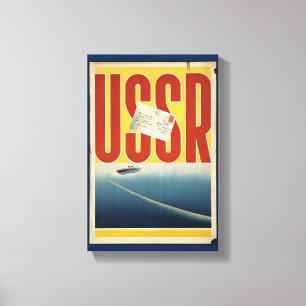 Historic Vintage USSR Travel Poster Canvas Print