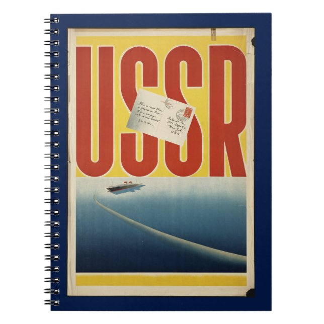 Historic Vintage USSR Travel Poster Notebook (Front)