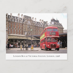 Historical 73 Bus at Victoria Station, London 1998 Postcard