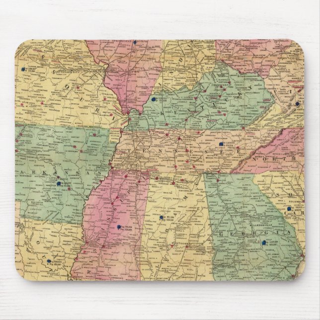 Historical and Military Map of the US Mouse Mat (Front)