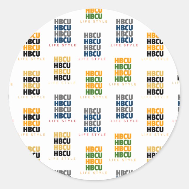 Historical Black College and Universities HBCU Classic Round Sticker (Front)