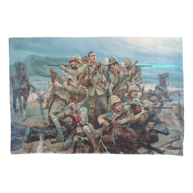 Historical British Victorian Boer War painting Pillowcase (Front)