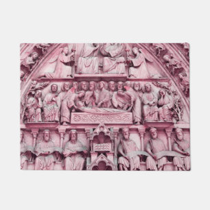 Historical, Christian sculptures Notre Dame Paris Doormat
