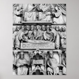 Historical, Christian Sculptures Notre Dame Paris Poster