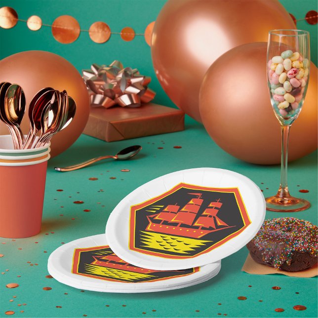 Historical Clipper Ship Paper Plates (Creator Uploaded)