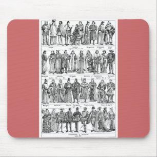 Historical Costumes Mouse Mat