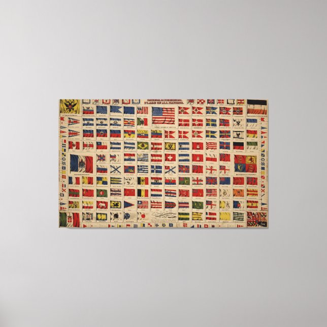 Historical Flags of The World (1869) Canvas Print (Front)