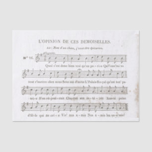 Historical French Sheet Music for decoupage