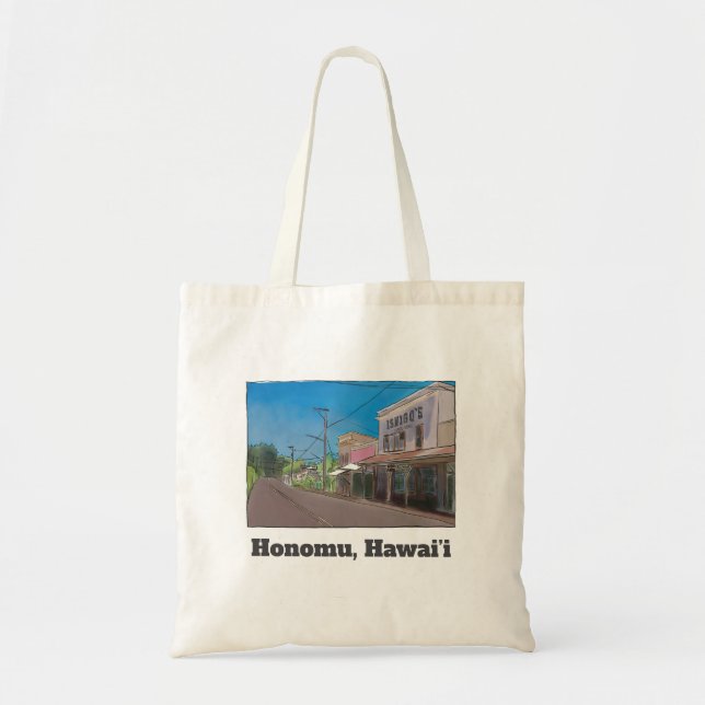 Historical Hawaii Plantation Town Honomu Nostalgic Tote Bag (Front)
