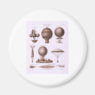 Historical Hot Air Balloon Designs Magnet