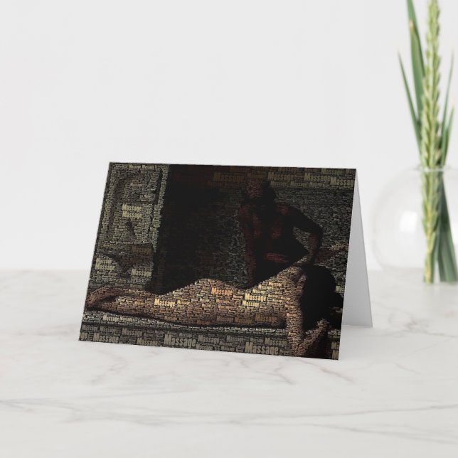 Historical Illustration Massage Therapy Client Card (Front)