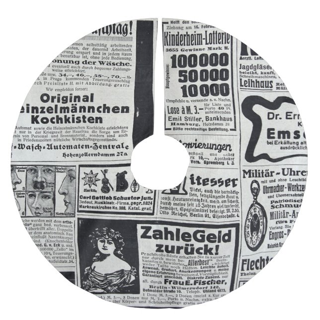 Historical Kiev: 1917 Newspaper Illustration Brushed Polyester Tree Skirt (Front)