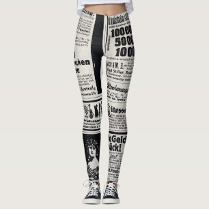 Historical Kiev: 1917 Newspaper Illustration Leggings