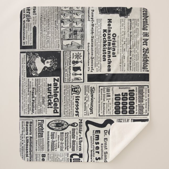 Historical Kiev: 1917 Newspaper Illustration Sherpa Blanket (Front)