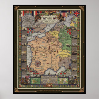 Historical Map - American Expeditionary Force Poster