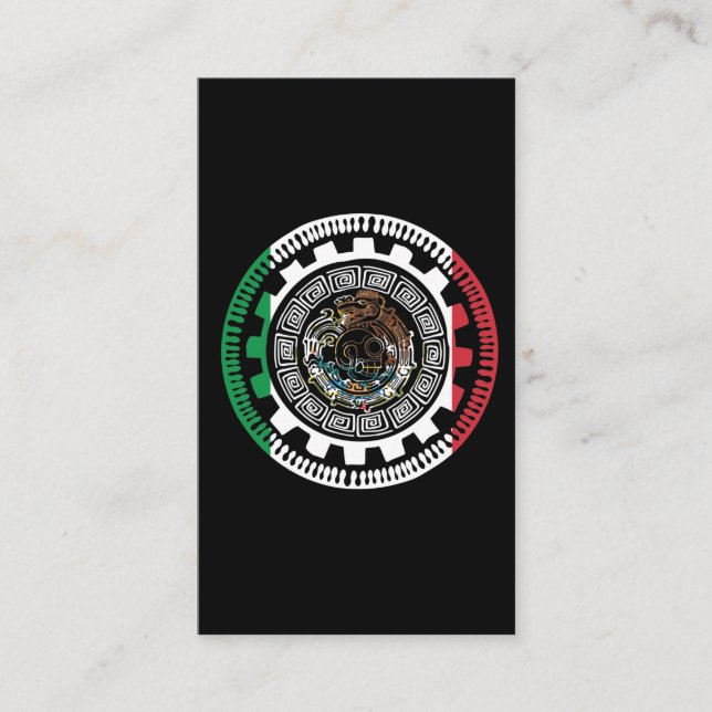 Historical Mexican Aztec Mexico Maya Calendar Business Card (Front)