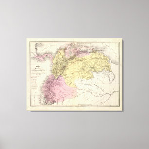 Historical Military Maps of Venezuela Canvas Print