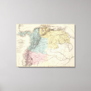 Historical Military Maps of Venezuela Canvas Print