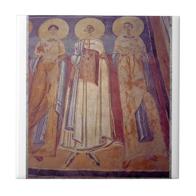 Historical mural roman  art cermic tile (Front)