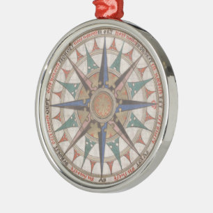 Historical Nautical Compass (1543) Metal Tree Decoration
