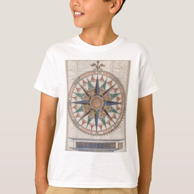 Historical Nautical Compass (1543) T-Shirt (Front)