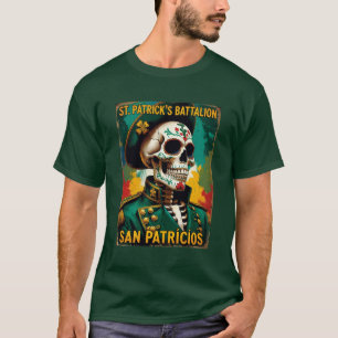 Historical St Patricks Battalion Military Skeleton T-Shirt