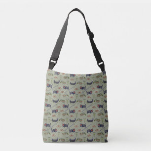 Historical Symbols Abstract Pattern Crossbody Bag
