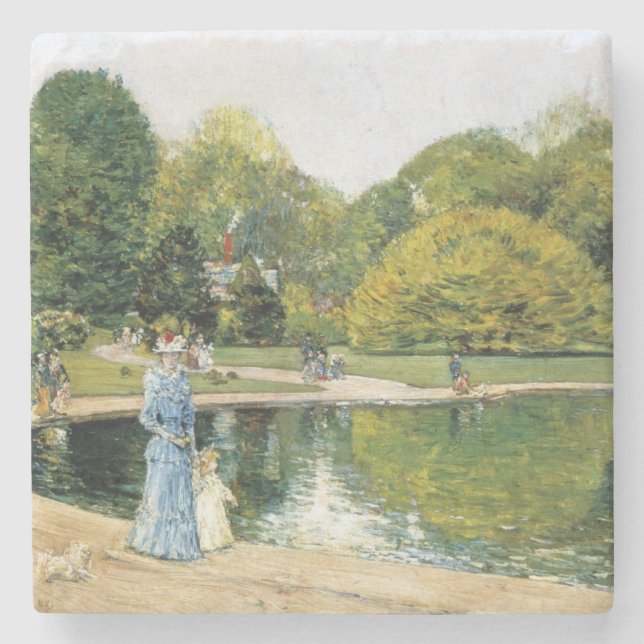 Historical View of Central Park (New York) Stone Coaster (Front)