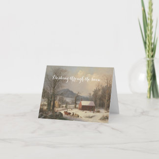 Historical Winter Scenery Christmas Card