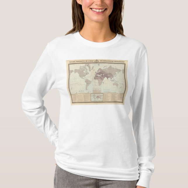 Historical World Map T-Shirt (Front)
