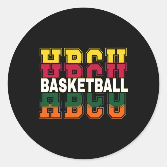 Historically Black College University Basketball P Classic Round Sticker (Front)