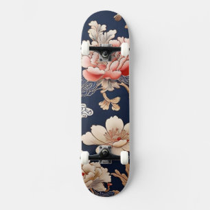 Historisches chinesisches Stoffmuster Skateboard