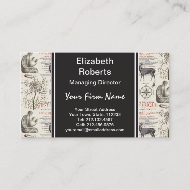 History and Science - Quest for Knowledge Business Card (Front)