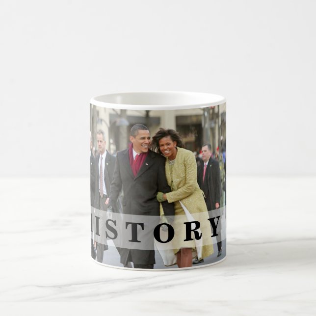 HISTORY: Barack and Michelle at Inauguration Coffee Mug (Center)