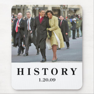 HISTORY: Barack and Michelle Obama Inauguration Mouse Mat