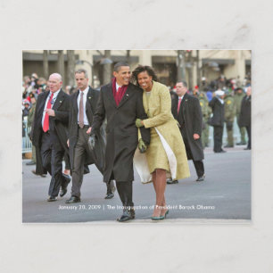 HISTORY: Barack and Michelle Obama Inauguration Postcard