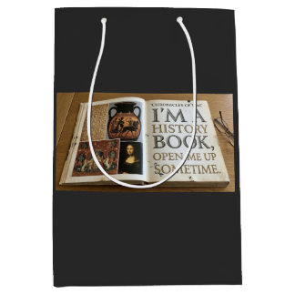 History Book opening  Medium Gift Bag
