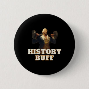 History Buff George Washington 4th Of July Gym Wor 6 Cm Round Badge