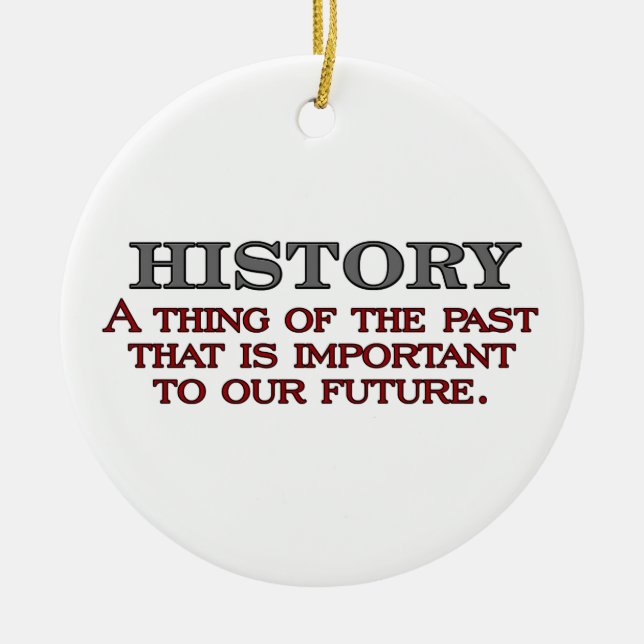 History Ceramic Tree Decoration (Front)