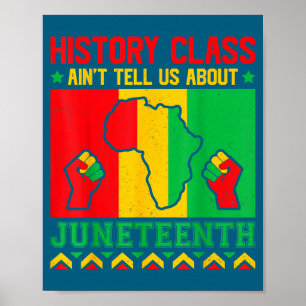 History class ain't tell about juneteenth black poster