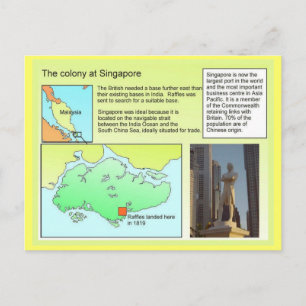 History,  Colony at Singapore Postcard