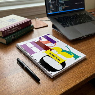 "HISTORY" colourful personalised Notebook