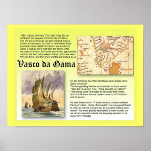 History, Explorers, Vasco da Gama Poster