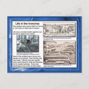 History, First World War, Life in the trenches Postcard