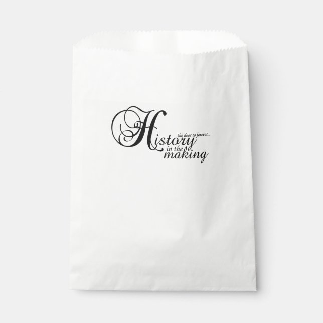 History in the Making Favour Bags (Front)