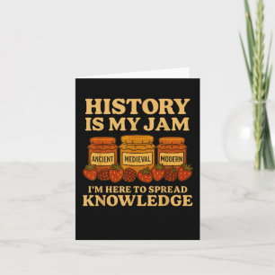 History Is My Jam Funny Teacher Back To School Fir Card