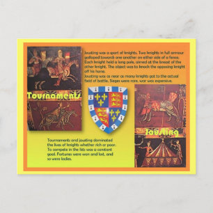 History, Mediaeval tournaments Postcard